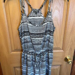 BeBop Black & White Printed Strappy Jumpsuit